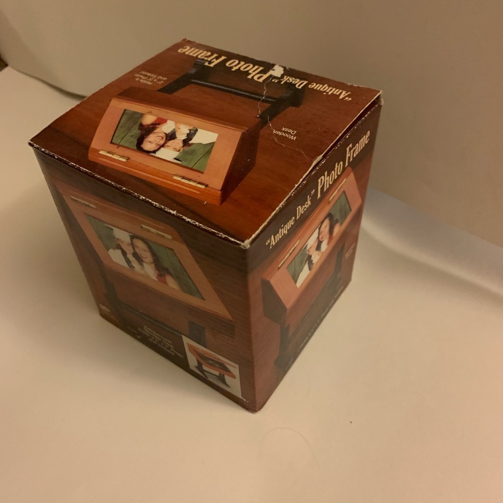 Miniature antique desk photo frame
